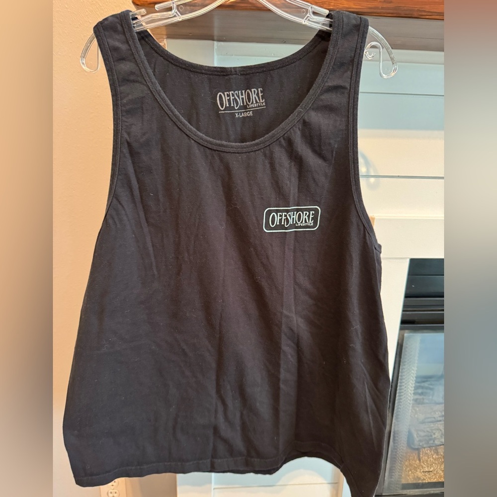 Men’s size XL Offshore Black Tank Top for the beach